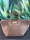 Wildledertasche beige