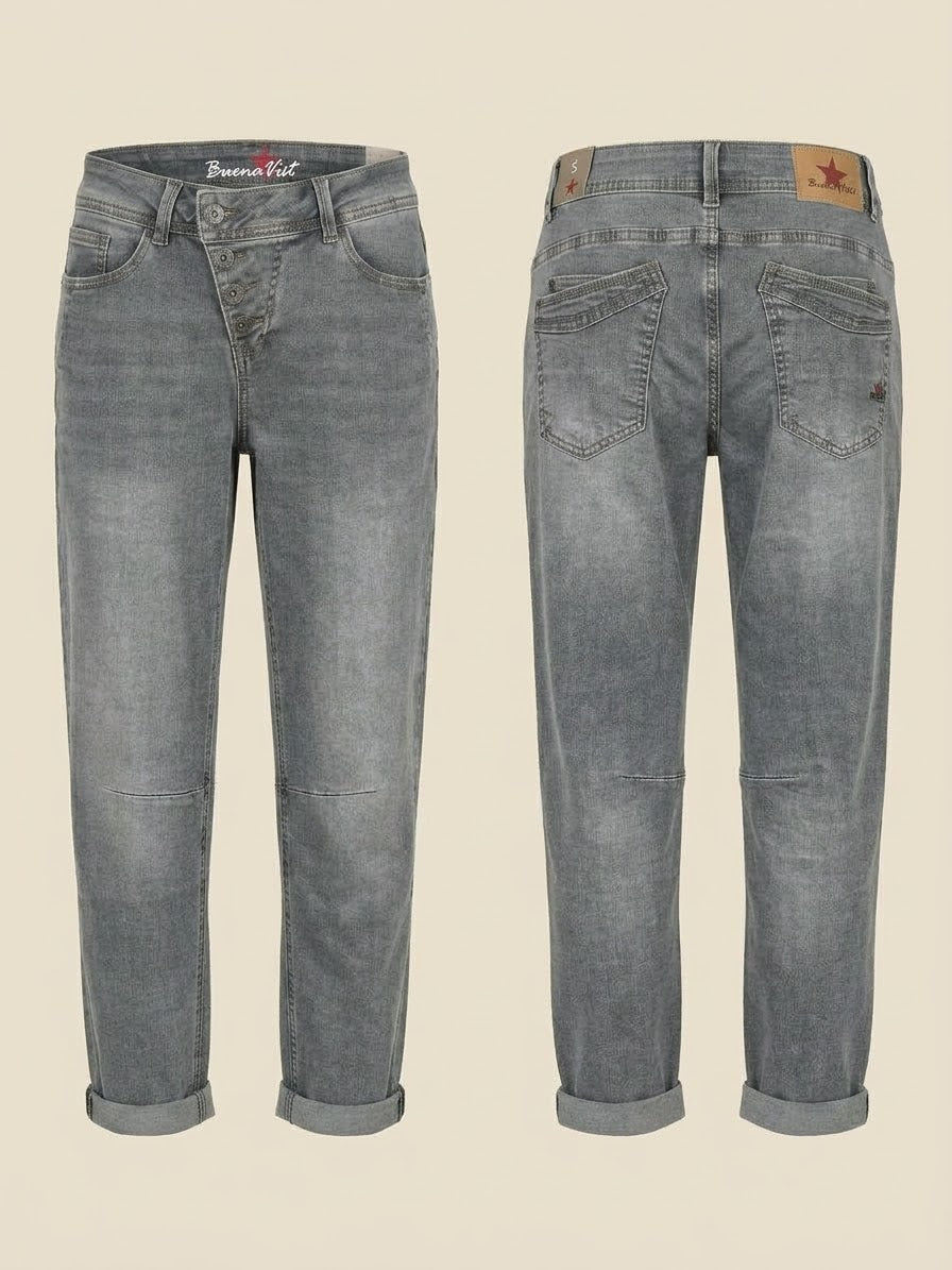 Graue Barrel Jeans Buena Vista