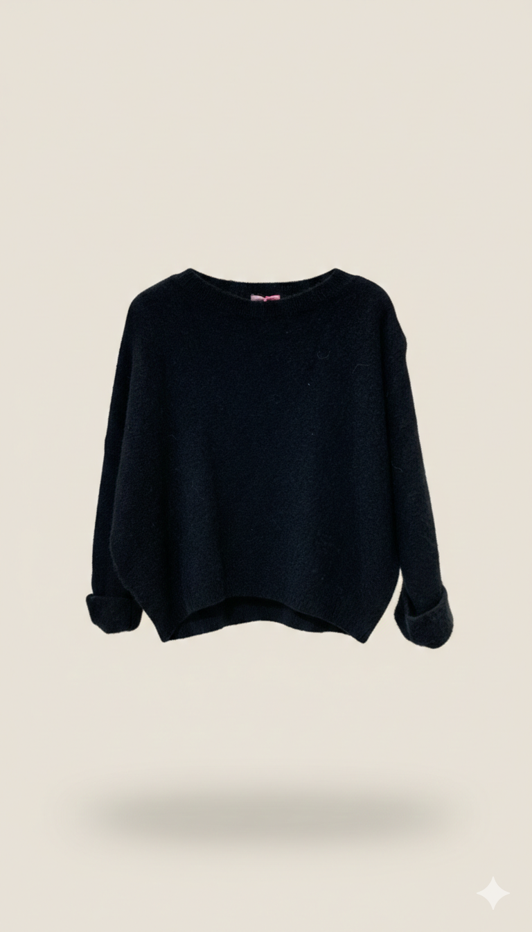 Lässiger Baby Alpaka Krempel Pulli