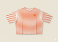 Streifen Shirt oversized beige/orange