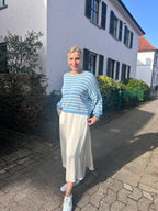 Streifenpulli mit Naht
