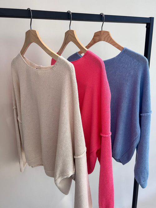 Baumwoll Pulli mit Naht